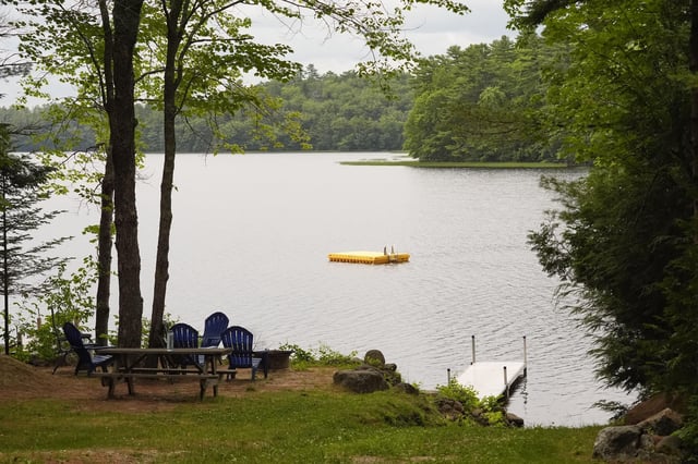 Crawford Pond is seen Wednesday, July 9, 2025, in Union, Maine. Police are investigating the murder of a woman last seen paddleboarding on the pond. (AP Photo/Robert F. Bukaty)