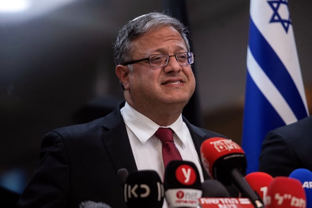 Israeli National Security Minister and head of Jewish Power party Itamar Ben-Gvir gives a statement to members of the press, ahead of a possible ceasefire between Israel and Hamas, in Jerusalem, January 16, 2025. REUTERS/Oren Ben Hakoon/File Photo