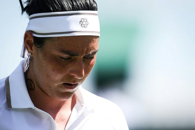 Jabeur bei ihrer jüngsten Aufgabe in Wimbledon