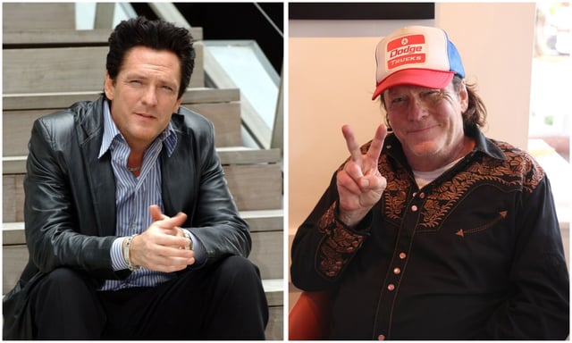 Michael Madsen in 2004 (left) and last year (right). (Getty)