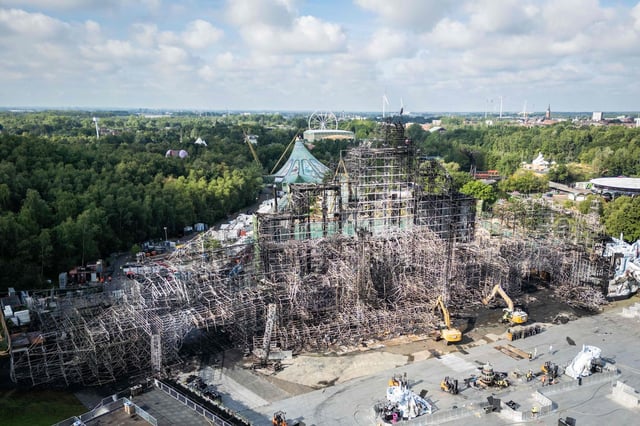 Au festival Tomorrowland, jeudi 17 juillet à Boom, après l'incendie. 