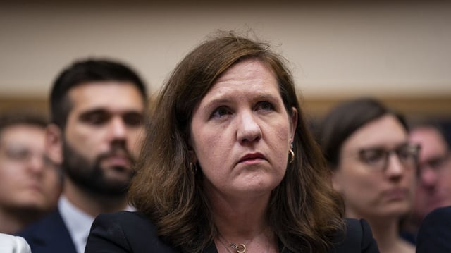 Rebecca Slaughter, former commissioner at the Federal Trade Commission (FTC). Photographer: Al Drago/Bloomberg via Getty Images
