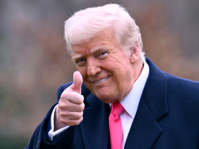 President Donald Trump gives a thumbs-up as he arrives at the White House after speaking at the Conservative Political Action Conference, CPAC, Saturday, Feb. 22, 2025, in Washington. (AP Photo/John McDonnell)