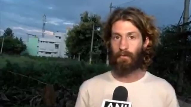 Dror, the husband of Russian woman who was rescued from Gokarna cave. 