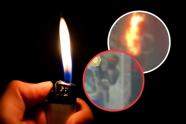 Hombre prende fuego a ciudadano durante pelea callejera en la Ciudad de México. | Crédito: canva y captura en X