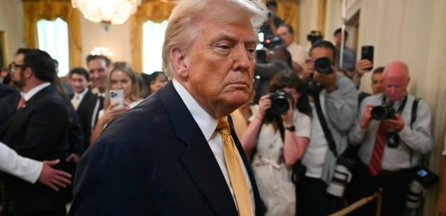Le président américain Donald Trump à la Maison Blanche, à Washington, le 16 juillet 2025