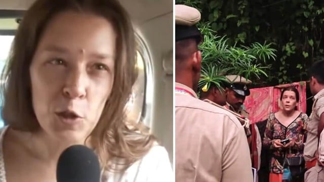 Nina Kutina said there was no danger to her or her children's lives when they lived inside the cave.