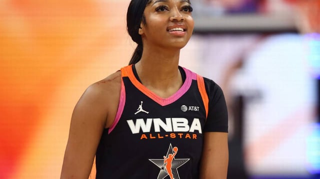 Angel Reese at the WNBA All-Star game