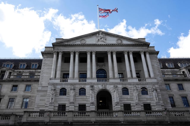 A general view of the Bank of England building in London, Britain, June 24, 2025. REUTERS/Carlos Jasso/File Photo