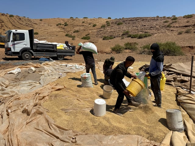 Palestinian Bedouins load a truck to move out a Bedouin community in the Jordan valley, in the Israeli-occupied West Bank, July 18, 2025. REUTERS/Sinan Abu Mayzer