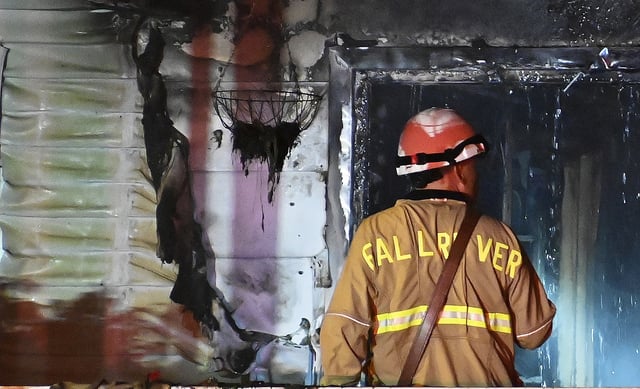 Jul 13, 2025; Fall River, MA, USA; Fire crews were on scene at a fire at Gabriel House assisted living center at 261 Oliver Street; Mandatory credit: Colin Furze-USA TODAY NETWORK via Imagn Images
