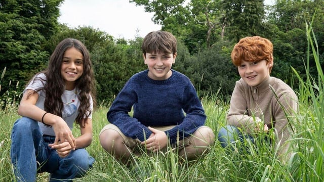 Arabella Stanton, Dominic McLaughlin and Alastair Stout play Hermione Granger, Harry Potter and Ron Weasley in the HBO series