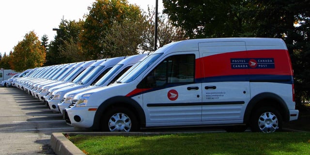Canada Post vehicles.