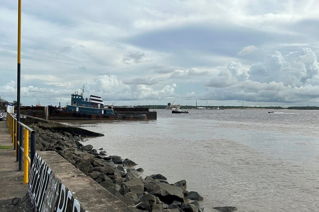 Boats to support the oil industry are pictured on the coastline, in Georgetown, Guyana, June 28, 2023. To match Special Report EXXON MOBIL-GUYANA/ REUTERS/Sabrina Valle/File Photo