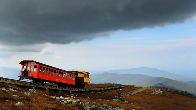 A Mount Washington Cog Railway train, similar to the one William Davis disappeared from on July 16.