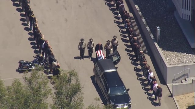 Procession for a fallen parole officer in Alameda County. (July 18, 2025)
