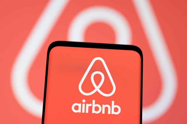 Airbnb logo is seen displayed in this illustration taken, May 3, 2022. REUTERS/Dado Ruvic/Illustration/ File Photo