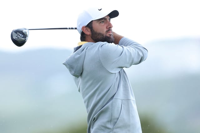 Scottie Scheffler birdied eight times during Friday's second round of The Open Championship at Royal Portrush Golf Club in Northern Ireland.