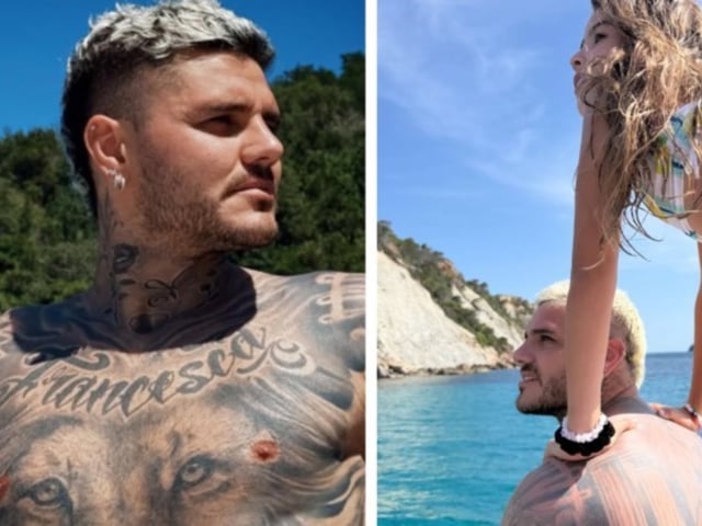 Mauro Icardi, Rufina. Fotos: Instagram.