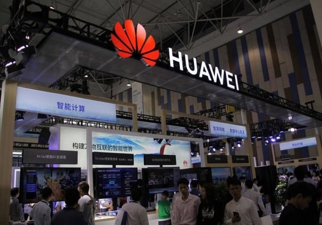 Expositor de Huawei en la exposición internacional de Big Data en Guiyang