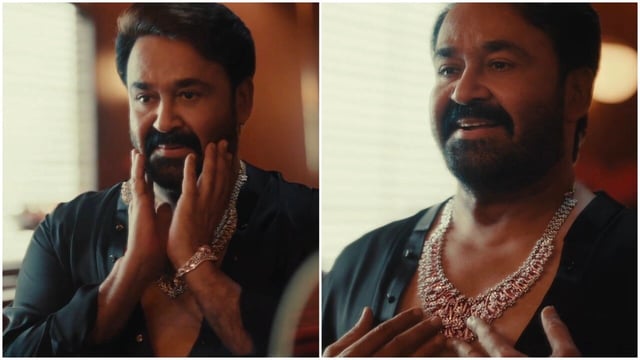 Mohanlal's stills from the new jewellery ad. (Photo:YouTube screengrab)