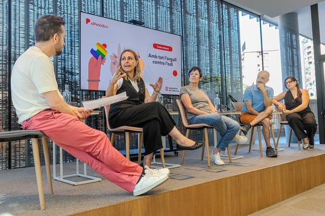 Participantes de la mesa redonda, que se celebró en la sede de EL PERIÓDICO en Barcelona.