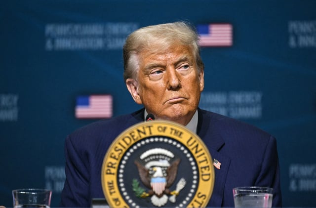 President Donald Trump attends the inaugural Pennsylvania Energy and Innovation Summit on the campus of Carnegie Mellon University in Pittsburgh, Pa., on July 15, 2025.