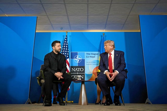Volodymyr Zelensky et Donald Trump, le 25 juin 2025.
