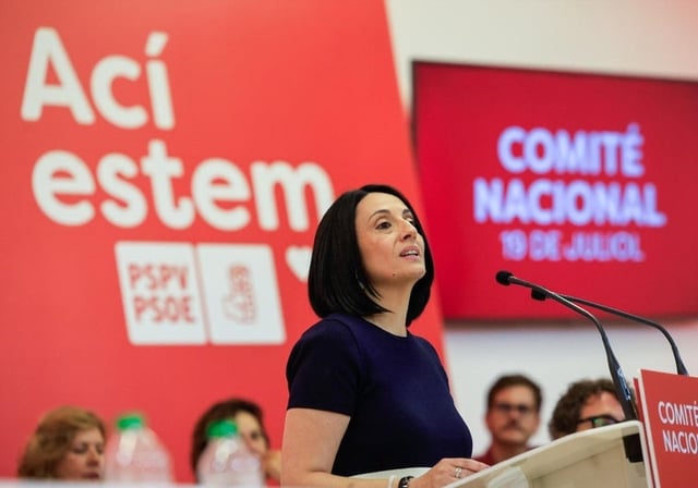 La secretaria de Organización del PSOE, Rebeca Torró, este sábado en Valencia