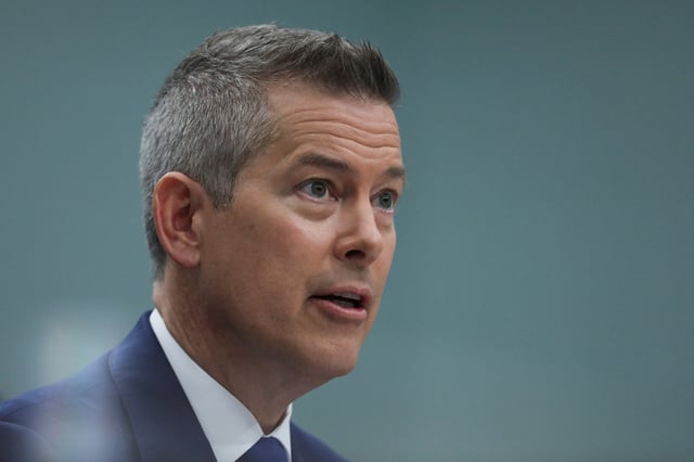 U.S. Transportation Secretary Sean Duffy testifies before a House Appropriations Transportation, Housing and Urban Development, and Related Agencies Subcommittee hearing on the Department of Transportation budget, on Capitol Hill in Washington, D.C., U.S., May 14, 2025. REUTERS/Anna Rose Layden/File Photo