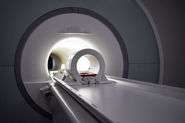 This illustrative image from October 5, 2021, shows a magnetic resonance imaging (MRI) machine at Neurospin in Gif-sur-Yvette, south-west of Paris.