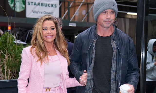 Denise Richards and Aaron Phypers are seen on February 27, 2025 in New York City.  (Photo by XNY/Star Max/GC Images)