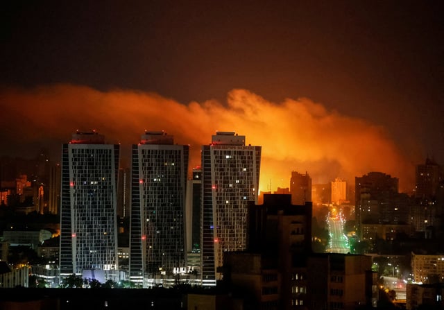 Une explosion de drone à Kiev.