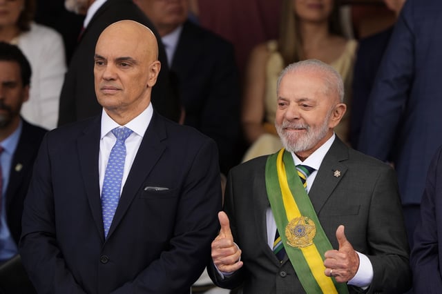 Lula junto al juez Alexandre de Moraes