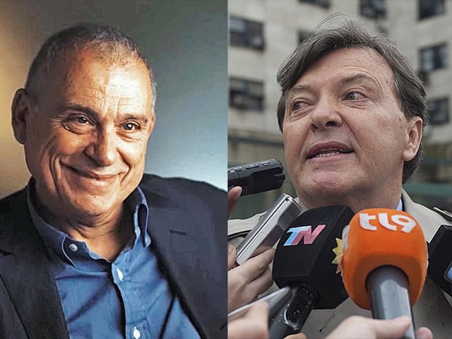 El ex director de Contrainteligencia de al SIDE Jaime Stiuso y el ex jefe del Ejército, Cesar Milani, en una "pelea" de fondo.