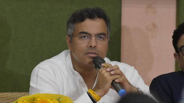 PWD minister Parvesh Verma. (RAJ K RAJ /HT PHOTO)