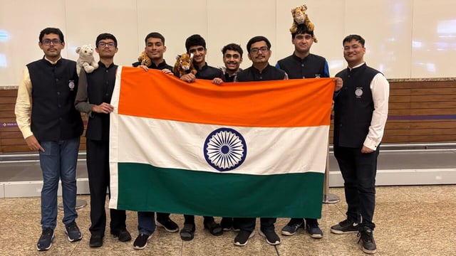 India won six medals: three gold, two silver, and one bronze, and ranked 7th amongst 110 participating countries at the International Mathematical Olympiad, which was held in Sunshine Coast in Australia. (Photo: Facebook/Homi Bhabha Centre for Science Education)