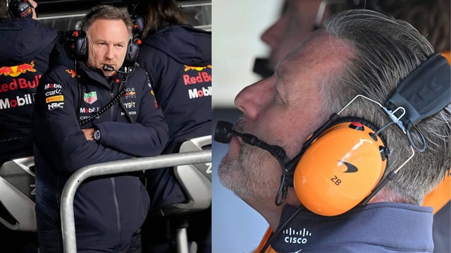 Christian Horner (L) and Zak Brown in file photos. | Image: AP