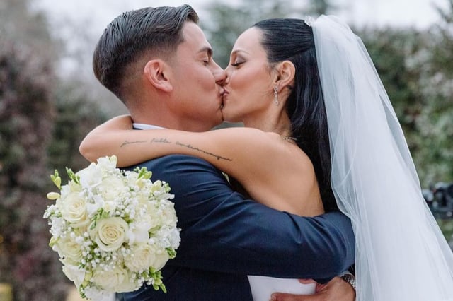 Dybala y Sabatini festejaron su primer aniversario de casados