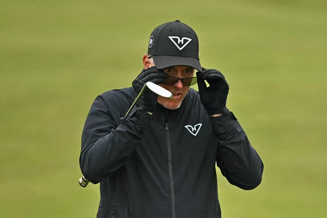 US golfer Phil Mickelson on the 12th green on the opening day of the 152nd British Open Golf Championship at Royal Troon on the south west coast of Scotland on July 18, 2024. (Photo by Glyn KIRK / AFP) / RESTRICTED TO EDITORIAL USE (Photo by GLYN KIRK/AFP via Getty Images)