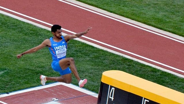 Murali Sreeshankar back after a long layoff caused by a serious knee injury, is slowly rebuilding his competition form after many months out. (SAI)