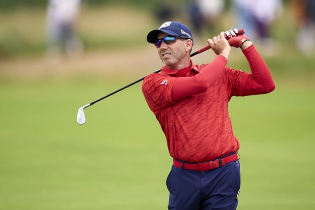 Sergio Garcia of Spain plays his second shot on the 12th hole during day three of The 153rd Open Championship at Royal Portrush Golf Club on July 19, 2025 in Portrush, Northern Ireland.