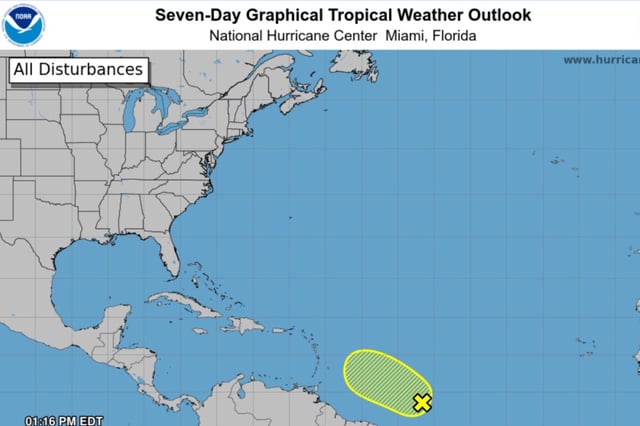 National Hurricane Center tropical weather outlook. July, 20, 2025.