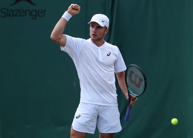 Tennis - Wimbledon - All England Lawn Tennis and Croquet Club, London, Britain - July 3, 2025 Britain's Arthur Fery reacts during his second round match against Italy's Luciano Darderi REUTERS/Toby Melville/File Photo