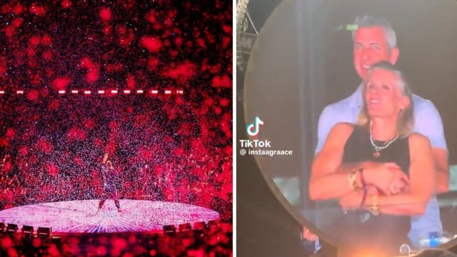 Astronomer CEO Andy Byron and HR head Kristin Cabot at a Coldplay concert. 