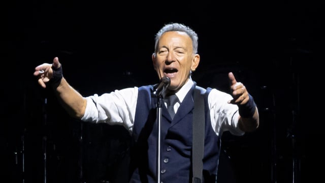 Bruce Springsteen and The E Street Band perform at Decathlon Arena on May 24, 2025, in Lille, France.