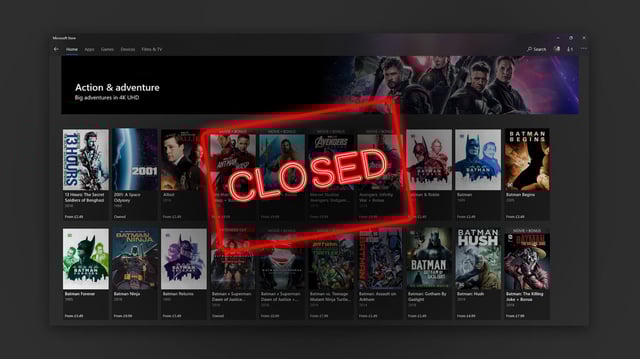 Film und Fernsehen Angebot Microsoft Store Symbolbild