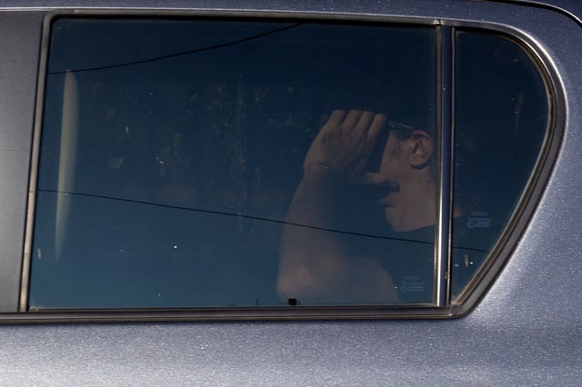 Suspects arrested over the killing of Polish UC Berkeley professor Przemyslaw Jeziorski, who was shot dead in an Athens suburb, arrive at the courthouse in a police vehicle in Athens, Greece, July 21, 2025. Reuters/Louiza Vradi