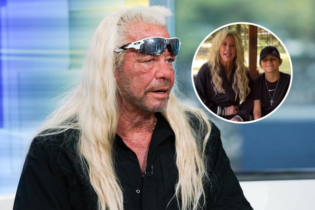 Duane Chapman, known as Dog the Bounty Hunter, visits &#34;FOX &amp; Friends&#34; at FOX Studios on August 28, 2019 in New York City. In the inset image, Francie Chapman is pictured with Anthony.