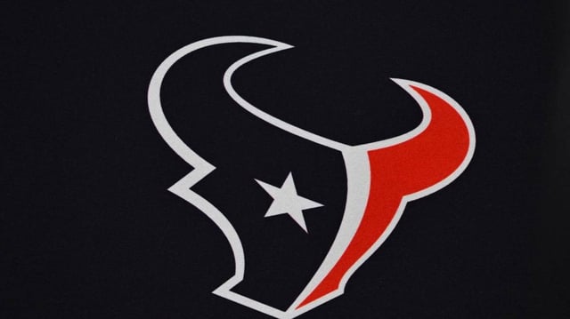 Jun 10, 2025; Houston, TX, USA; A detail view of the Houston Texans logo after an NFL football minicamp at NRG Stadium.